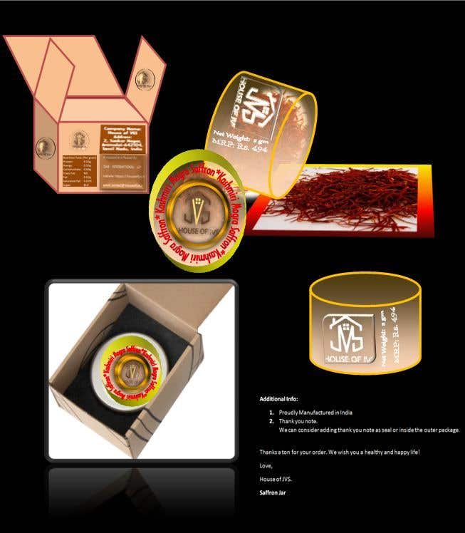 Penyertaan Peraduan #15 untuk                                                 Brand design for the product container/package (Metal Jar)  - Saffron Threads
                                            