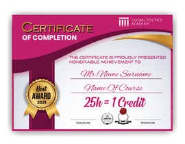 #23 for Create a Design for a Certificate by Zainali63601