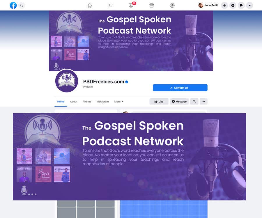 Contest Entry #24 for                                                 Facebook Cover for Podcast Hosting Site
                                            