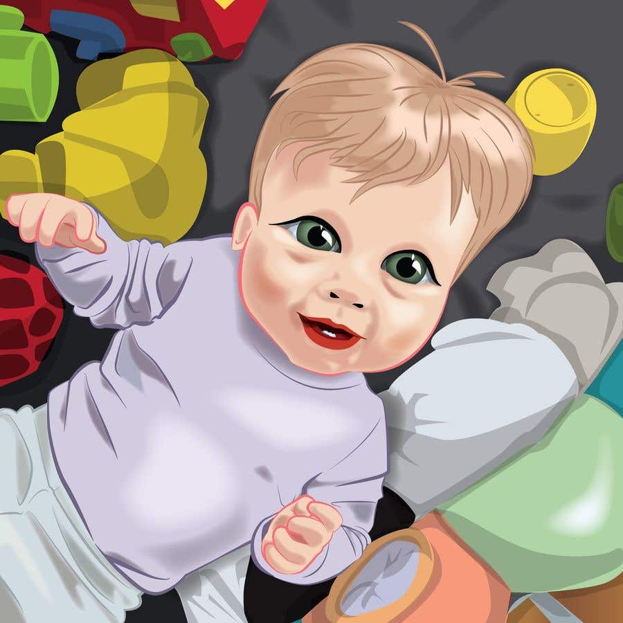 Kilpailutyö #55 kilpailussa                                                 Illustrate a picture of a baby into art
                                            