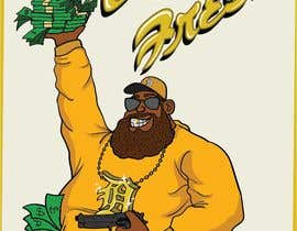 Nro 87 kilpailuun Caricature illustration of Heavy Set African American Man similar to Rick Ross with Detroit Apparel, gun and money käyttäjältä One13