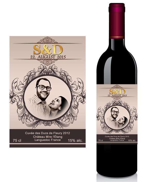 Contest Entry #6 for                                                 Design a wine bottle label for a wedding!
                                            