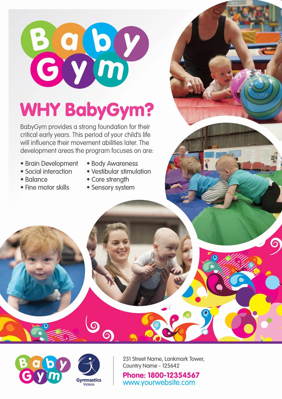 Proposition n°61 du concours                                                 Baby Gym Program Marketing Material
                                            
