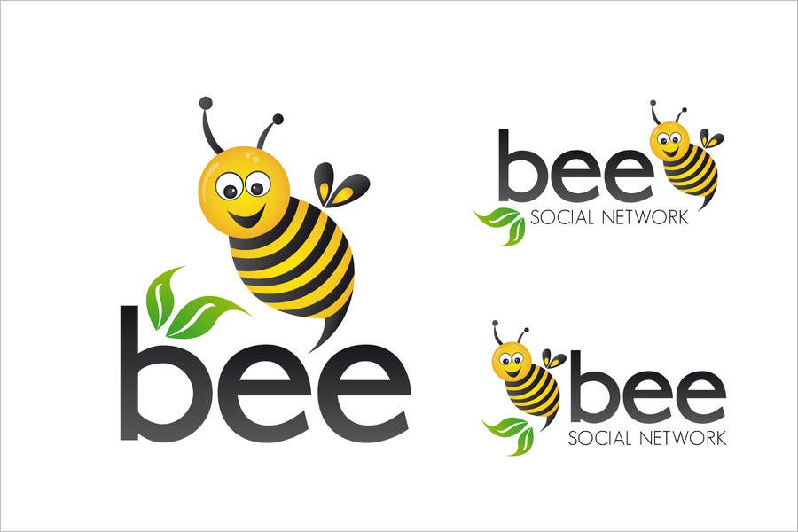 Proposta in Concorso #157 per                                                 Logo Design for Logo design social networking. Bee.Textual.Illustrative.Iconic
                                            