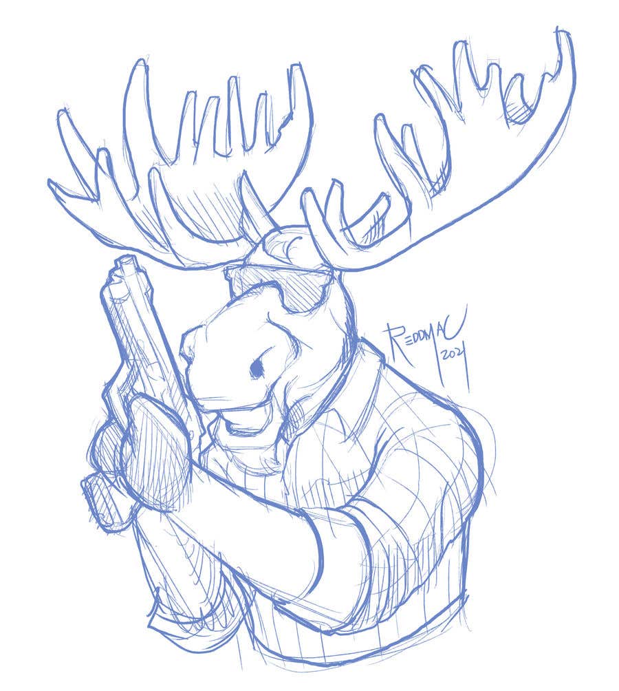Contest Entry #137 for                                                 Undercover Moose Sticker
                                            