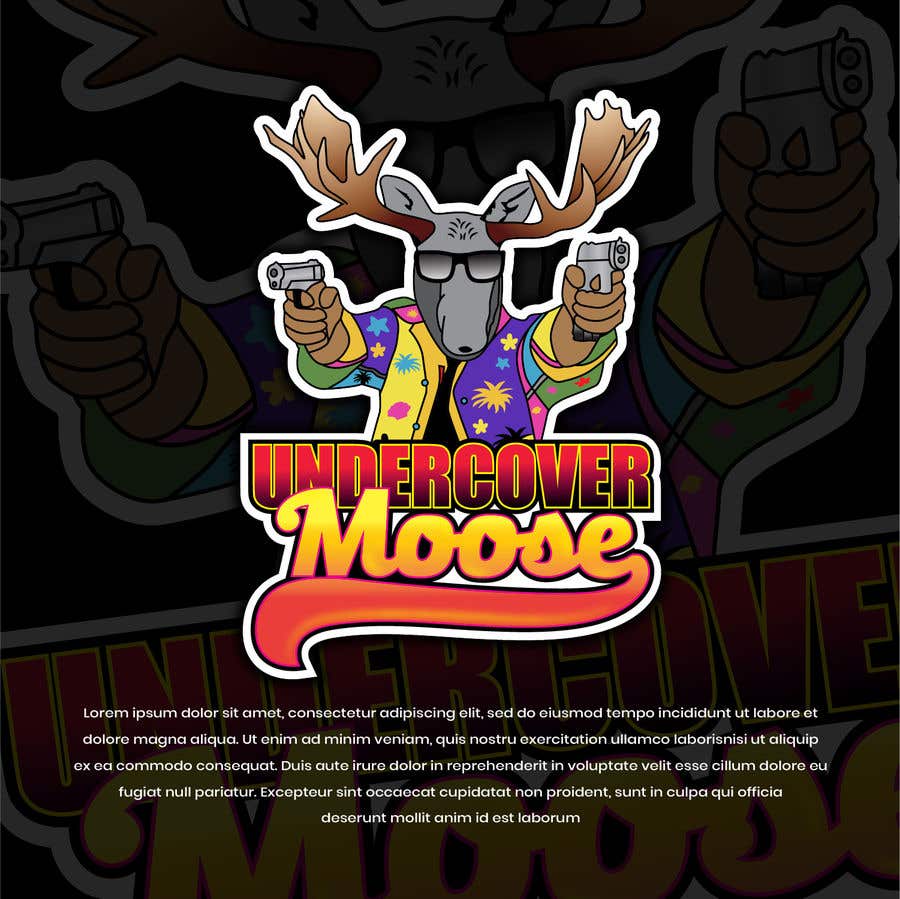 Participación en el concurso Nro.41 para                                                 Undercover Moose Sticker
                                            
