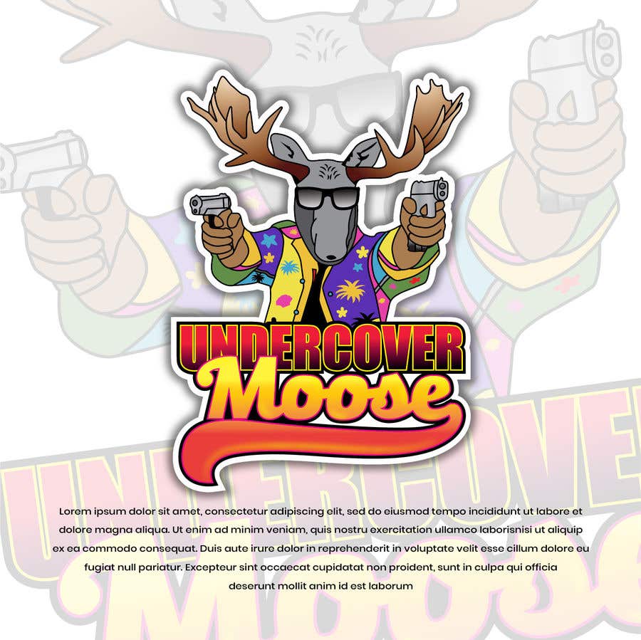 Participación en el concurso Nro.42 para                                                 Undercover Moose Sticker
                                            