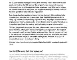 #22 para Write a 1,500-2,500 blog article on why timetracking is important for CEOs/senior managers por dxwni16
