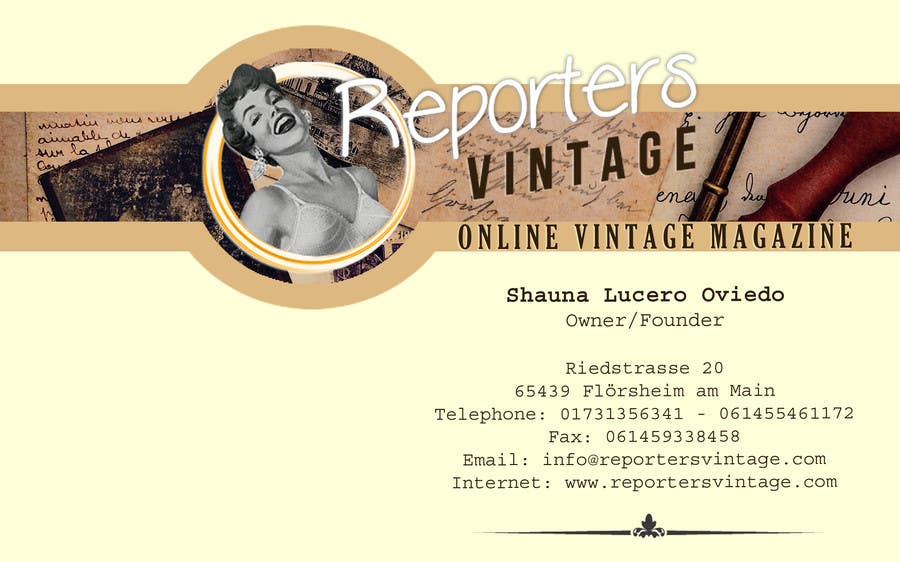 Penyertaan Peraduan #30 untuk                                                 Design Business Cards and Advertisement for Reporters Vintage
                                            
