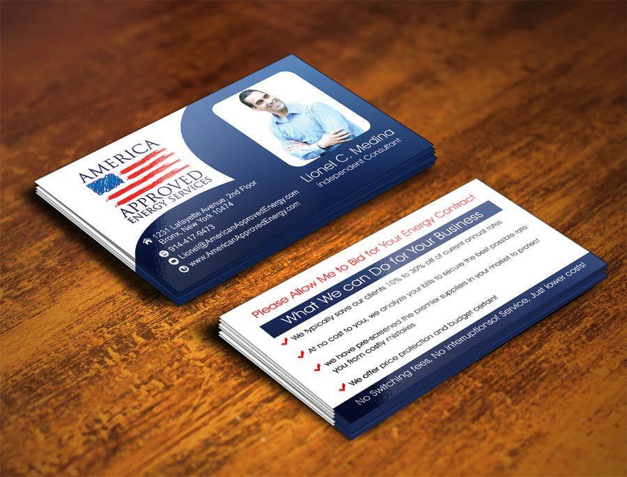 Proposition n°12 du concours                                                 Design some Business Cards for America Approved Commercial Energy
                                            