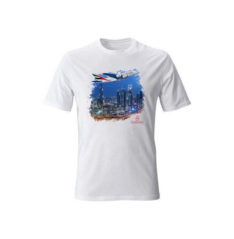 Proposition n°58 du concours                                                 Design a t-shirt featuring Emirates Airlines and the retirement of their first Airbus A-380
                                            