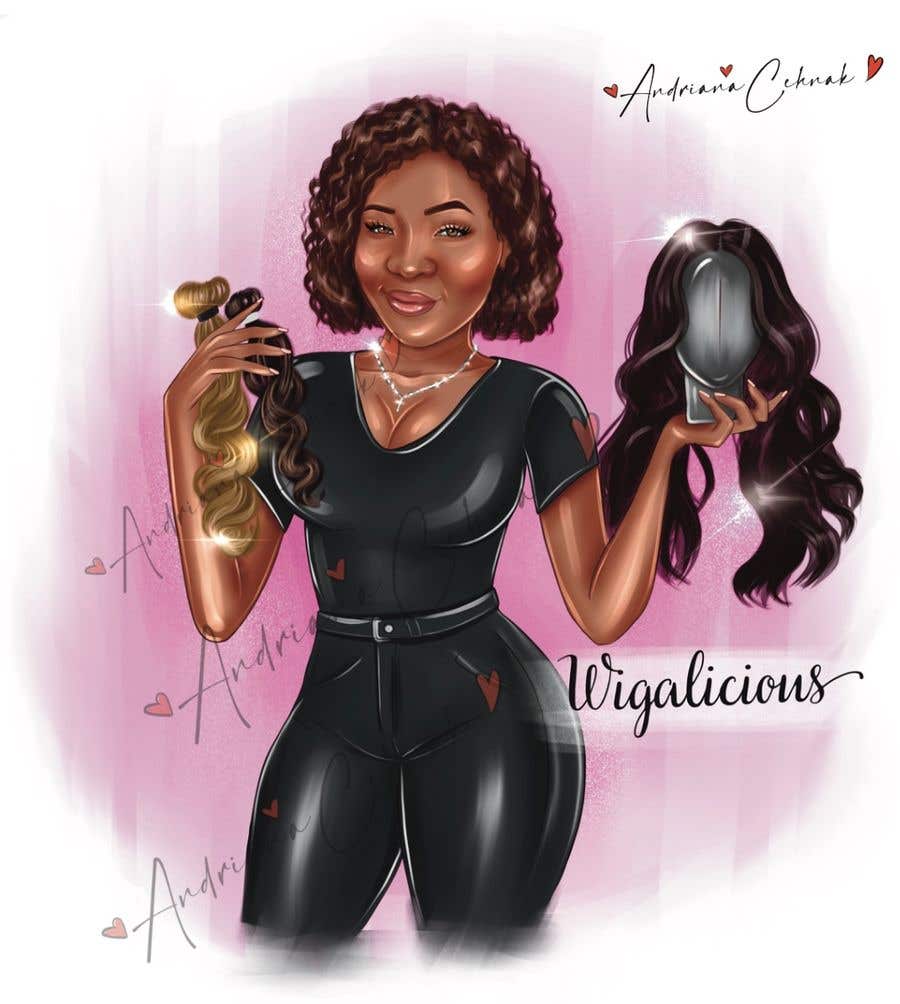 
                                                                                                            Penyertaan Peraduan #                                        29
                                     untuk                                         Logo - cartoon portraits for wig business
                                    
