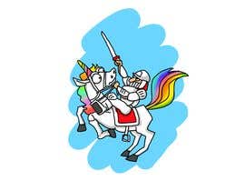 #351 para T-Shirt Illustration Knight Riding a Unicorn de Nileshkrlayek