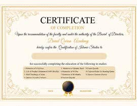 #132 untuk certificate design for islamic institute oleh hassanprint11