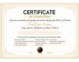 Nro 169 kilpailuun certificate design for islamic institute käyttäjältä hassanprint11