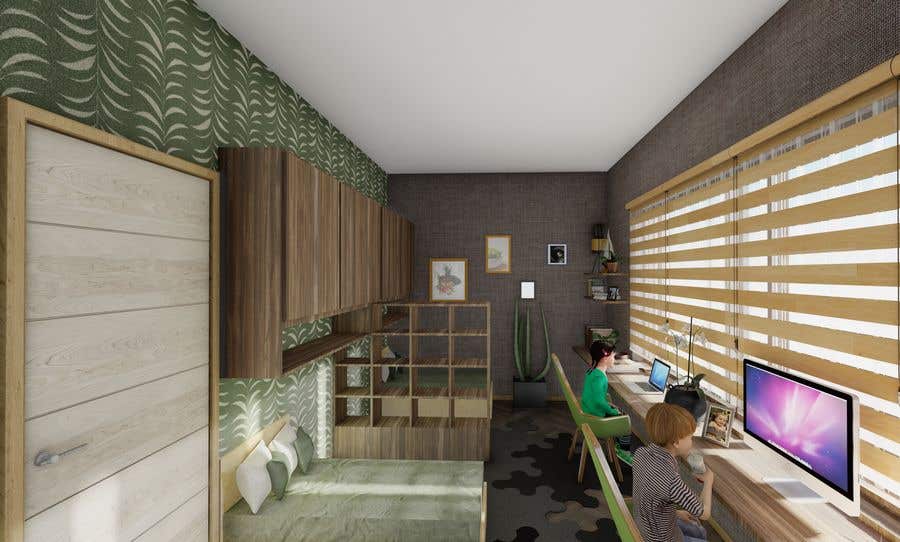 Proposition n°10 du concours                                                 3D design of kids room in tiny space (Beds, furniture and idea)
                                            