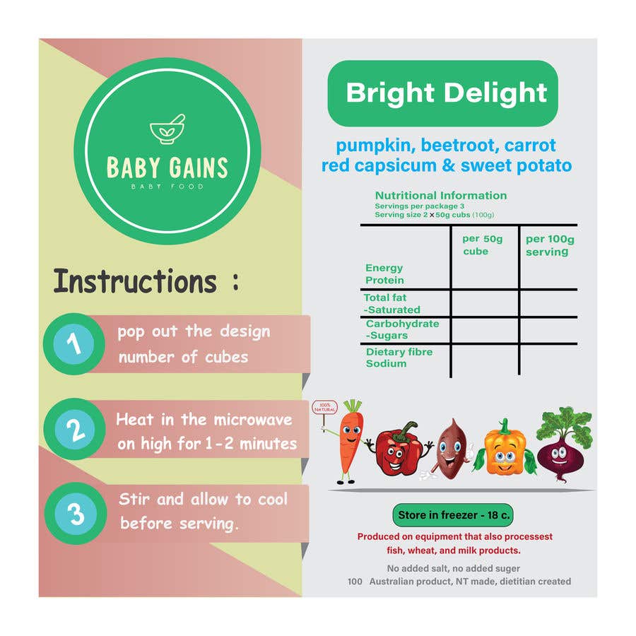 
                                                                                                                        Penyertaan Peraduan #                                            36
                                         untuk                                             Baby Food product, packaging design
                                        