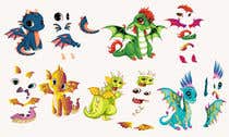 Photoshop Inscrição do Concurso Nº41 para Design 5 cartoon type baby dragons with interchangable parts