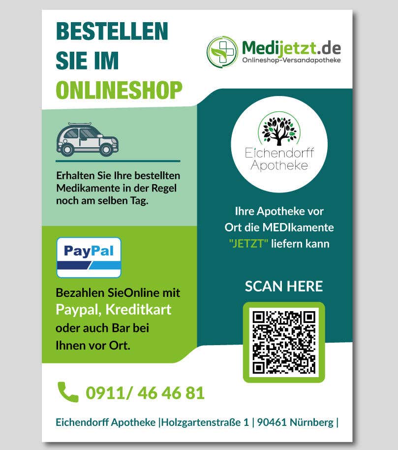 
                                                                                                                        Bài tham dự cuộc thi #                                            44
                                         cho                                             Builda flyer for a pharmacy onlineshop with the option to pay by credit card or PayPal and have it delivered on the same day.
                                        
