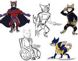 shem215 tarafından Cartoonish SHIBA-INU characters with X-MEN concept için no 8