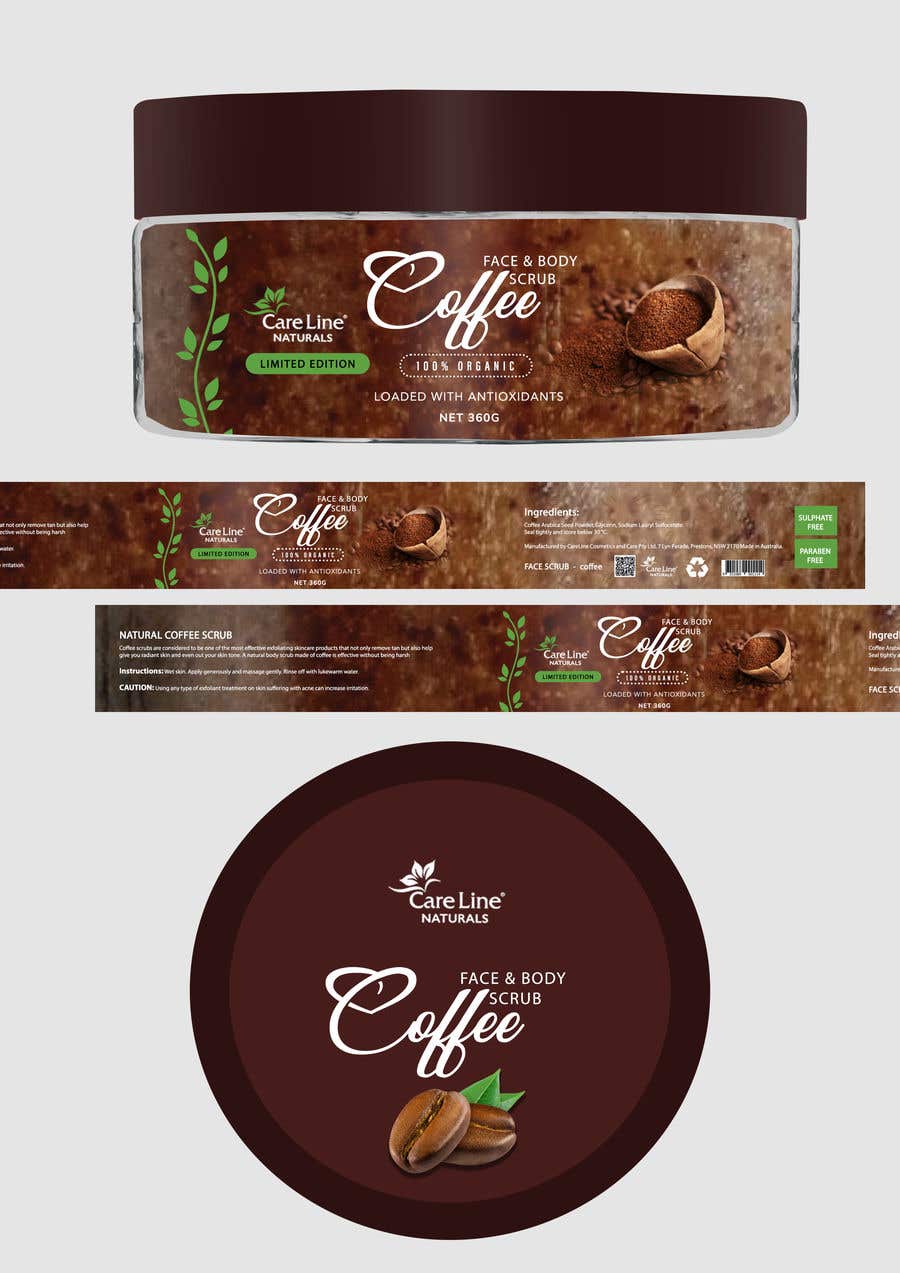 
                                                                                                                        Конкурсная заявка №                                            182
                                         для                                             natural Coffee Scrub Label design
                                        