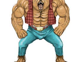 Nro 65 kilpailuun Illustration of a muscle Bear käyttäjältä estedibujador
