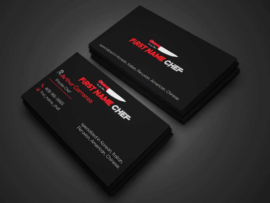 Bài tham dự cuộc thi #37 cho                                                 Logo/Business Card design for a Chef using Tattoo Inspiration- Design must meet business card requirements on Moo's website - link below
                                            