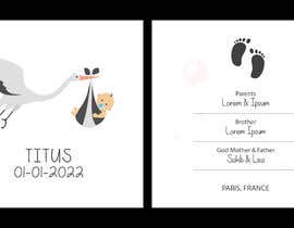 #190 untuk Design for a birth card oleh DesignerrSakib