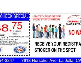 #20 for Coupon design for a service(Smog check) Design in Adobe illustrator or photoshop(Attached sample) by malimali110