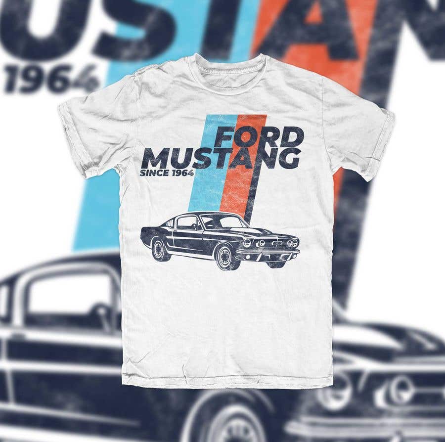 Penyertaan Peraduan #299 untuk                                                 Ford Mustang Sports Car T-Shirt Design
                                            
