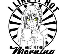 #70 za simple line art of two drawings must be cute &amp; sexy, 1 retro winking girl and 1 retro winking woman pop art style, drinking coffee. two separate designs od palash66