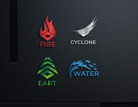 #17 untuk Design 4 element logos (fire, water, cyclone, and earth) oleh Rakibul0696