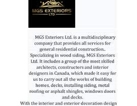 #14 cho Write Home Page Copy for a website - MGS Exteriors Ltd bởi ahmedayman112