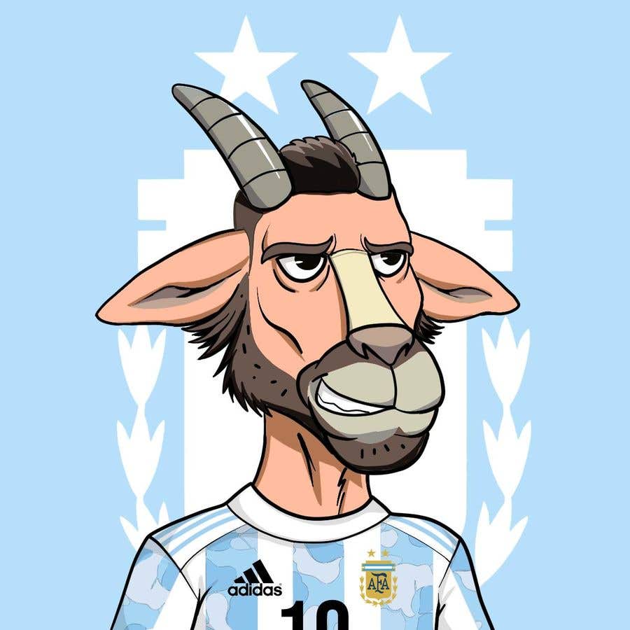 Entry #26 by corneliuseggy for create a lionel messi cartoon goat nft  design | Freelancer