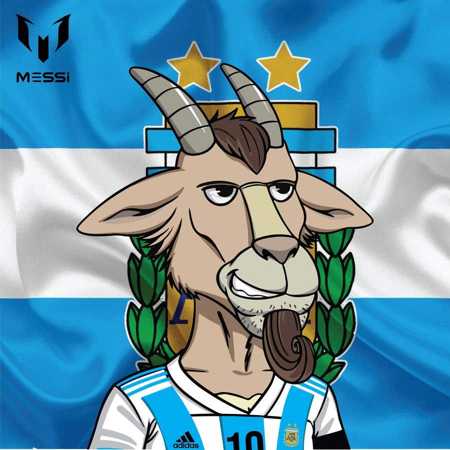 Entry #15 by mikeziee for create a lionel messi cartoon goat nft design |  Freelancer