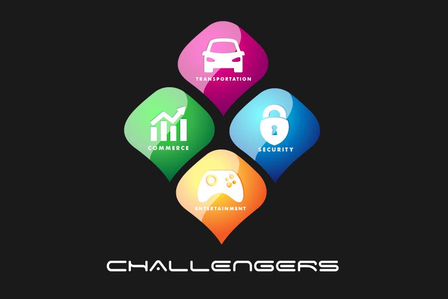 Penyertaan Peraduan #321 untuk                                                 Design Logos for the Four Verticals of Challengers Event
                                            