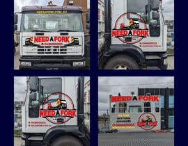 #88 for Signwriting layout for truck af zahid9438