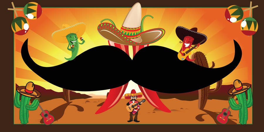 Penyertaan Peraduan #30 untuk                                                 Draw The moustache! The crazy mexican contest!
                                            