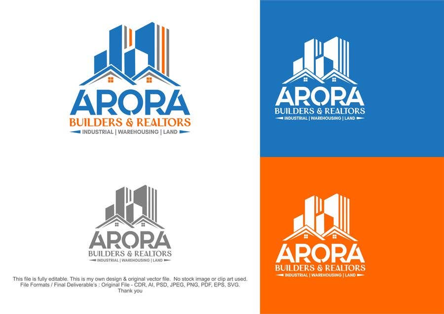 Bài tham dự cuộc thi #109 cho                                                 LOGO : ARORA BUILDERS AND REALTORS
                                            