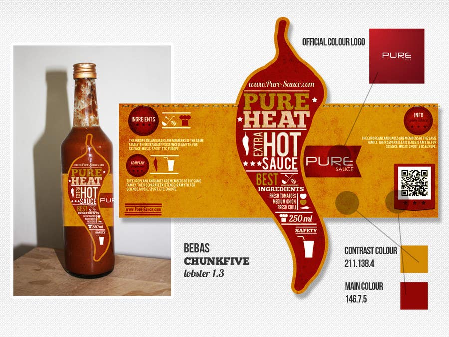 Tävlingsbidrag #126 för                                                 Graphic Design for Chilli Sauce label
                                            