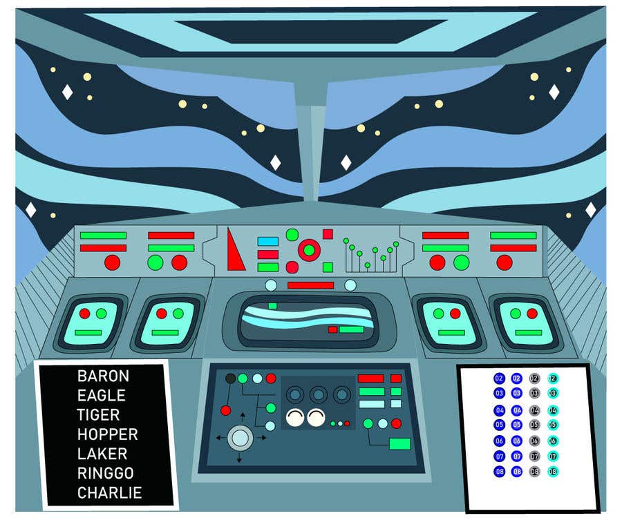 
                                                                                                                        Bài tham dự cuộc thi #                                            14
                                         cho                                             Create a 2D image of a spaceship cockpit
                                        
