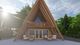 3D Modelling Penyertaan Peraduan #83 untuk Architecture design for a A-Frame house on a mountain
