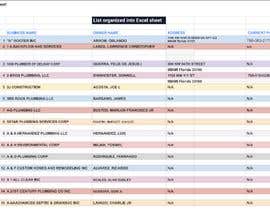 Nro 27 kilpailuun List organized into Excel sheet - 24/06/2022 07:38 EDT käyttäjältä sarahmuhammad571