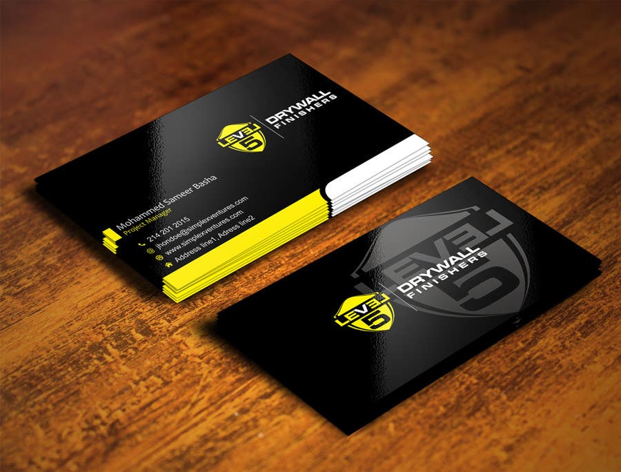 Entry 45 By Gohardecent For Design Some Business Cards Drywall Company Freelancer - Drywall Business Cards Design
