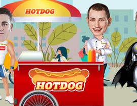 #56 för Caricature of 3 people working a NY hot dog stand av eduralive