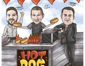 #53 for Caricature of 3 people working a NY hot dog stand by irifkii074