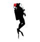 Icône de la proposition n°64 du concours                                                     black scuba diver with a red terbouch on the head
                                                