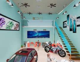 #7 untuk Design a colored 3D rendering and an illustrated floorplan of a luxurious car storage garage oleh supravadehury