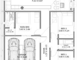 #58 para Need a house design for a field of 15 meters x 11 meters por srrakib8700