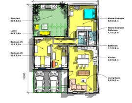 #68 untuk Need a house design for a field of 15 meters x 11 meters oleh HGM3